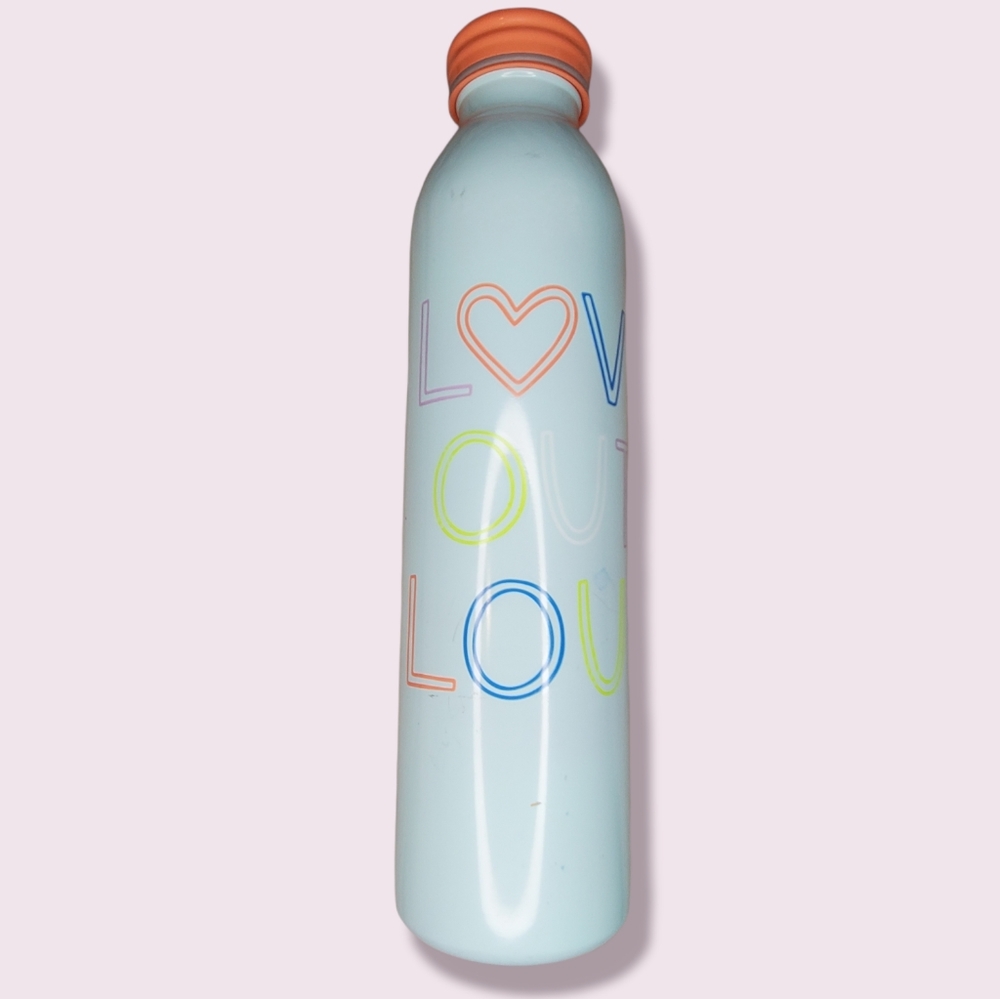 Cat & Jack 20 oz Stainless Steel Bottle Light Blue Love out Loud